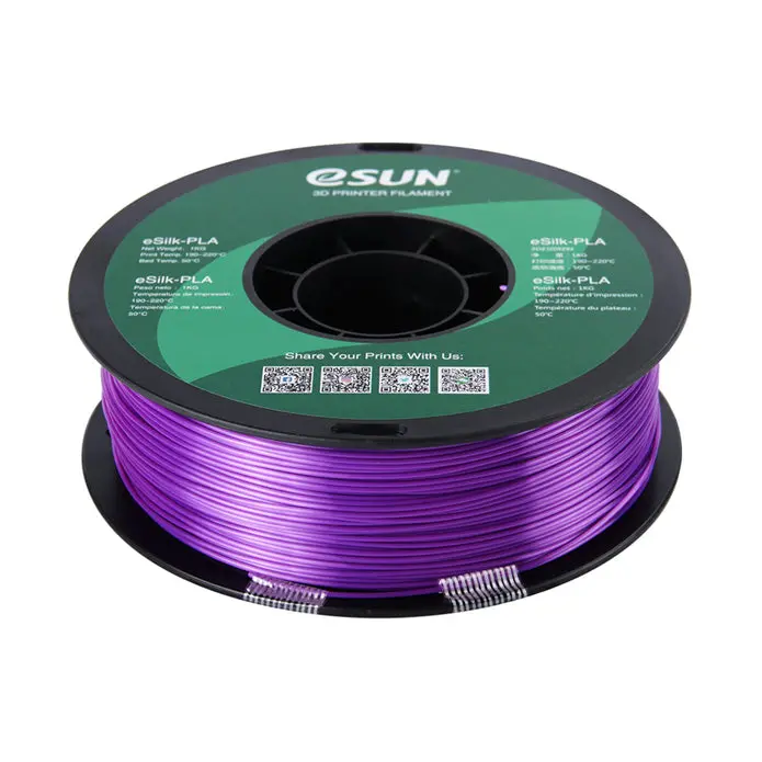 Esun Silk Pla 3D Print Filament 1.75Mm 1Kg - Purple 1