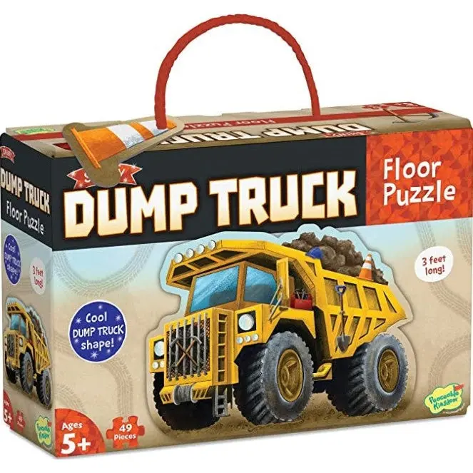 Peaceable Kingdom Floor Puzzle Dump Truck 49 Pieces 1
