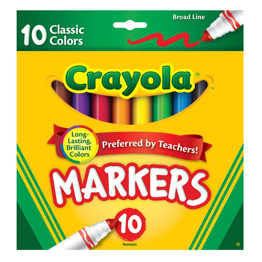 Crayola Classic Broadline Markers [10-Pieces] 1