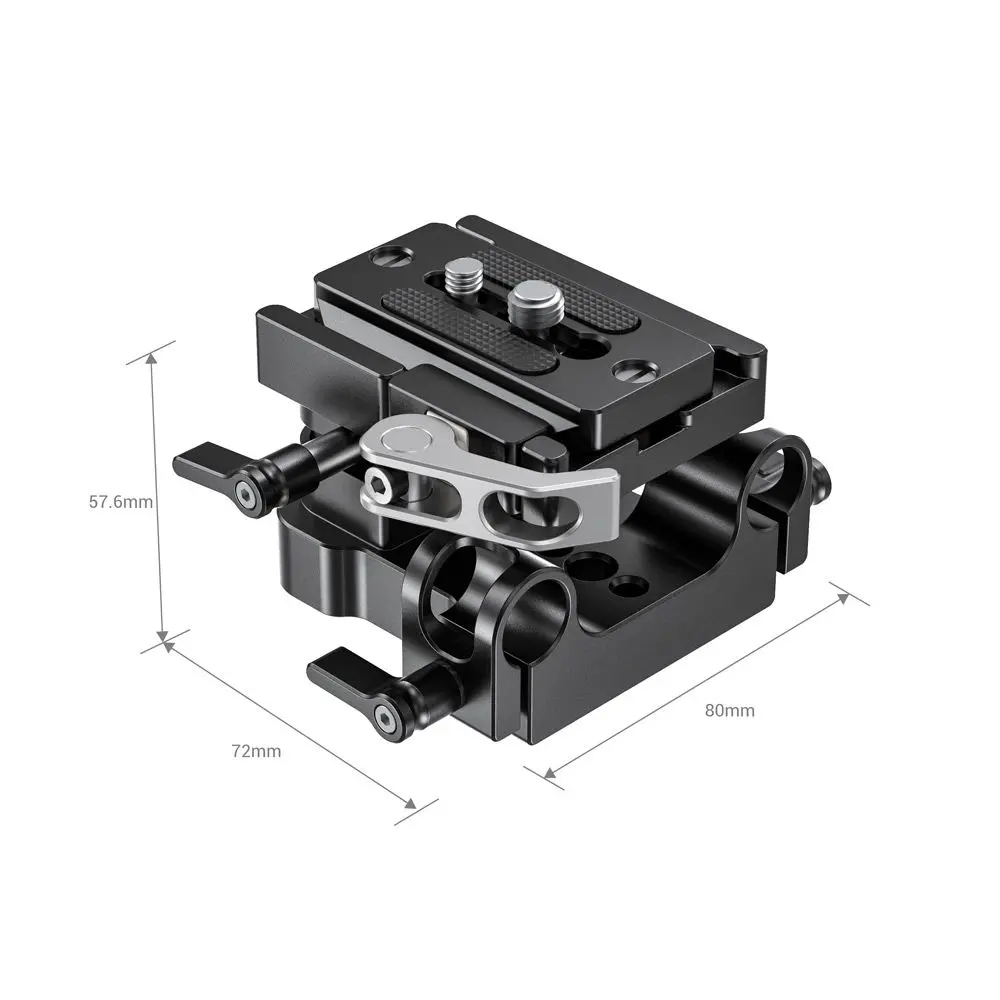 Smallrig Universal 15Mm Rail Support System Baseplate 2092B 2