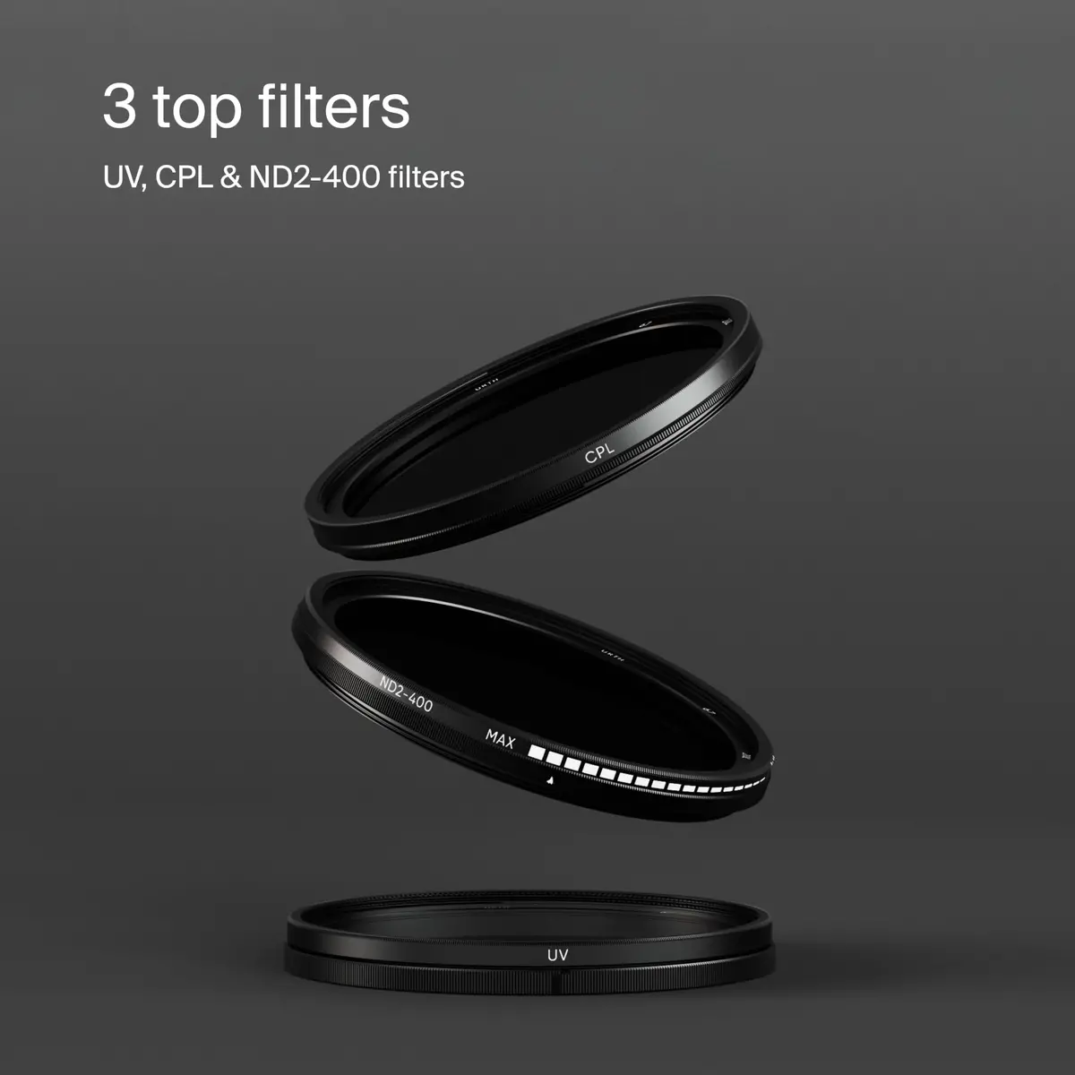 Urth 55Mm Uv, Circular Polarizing (Cpl), Nd2-400 Lens Filter Kit 2