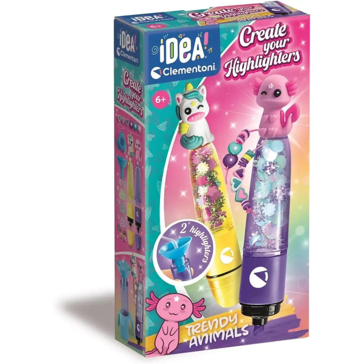 Clementoni Small Highlighter Lab - Trendy Animals Toy 1