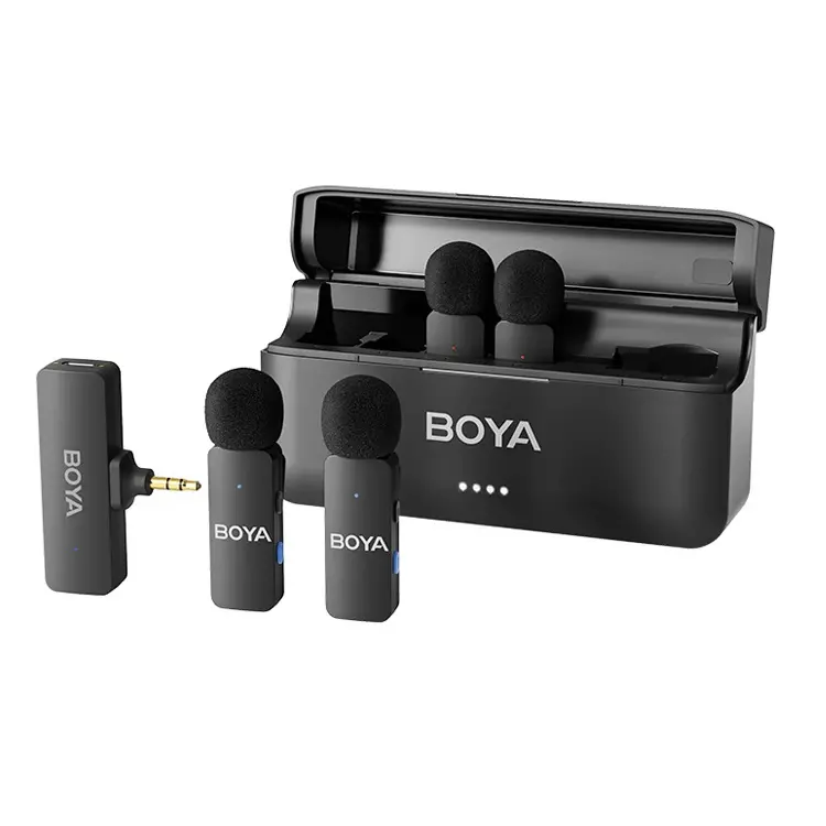 Boya By-V4 4-Channel Mini Wireless Microphone 3.5Mm Trs 1