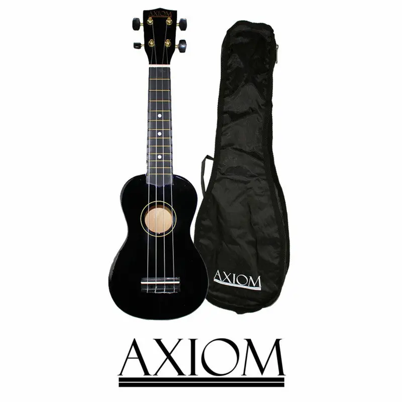 Axiom Spectrum Soprano Ukulele With Carry Bag (Black) 1