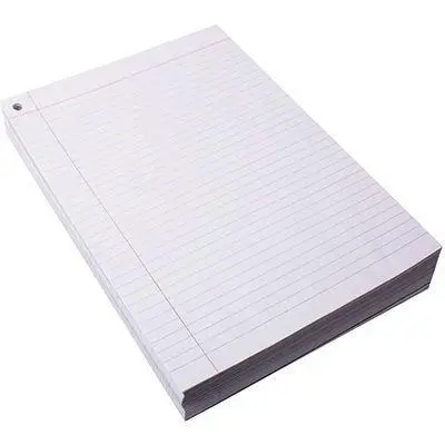 Quill Loose Leaf Exam Paper Ruled With One Hole 60Gsm A4 Pack 500 1
