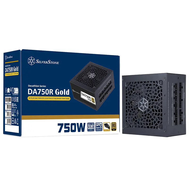 Silverstone 750W Atx 3.0 Pcie 5.0 80+ Gold Modular Power Supply (Sst-Da750r-Gma) 1