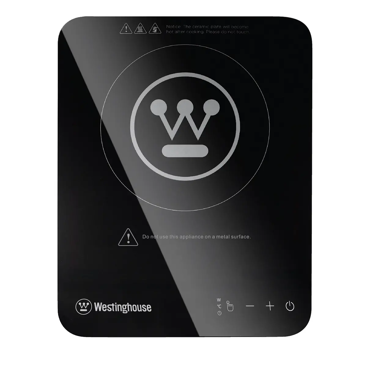 Westinghouse Tablet Style Induction Electric Cooktop 2000W Super Slim Single - Black (Whic03k) 2