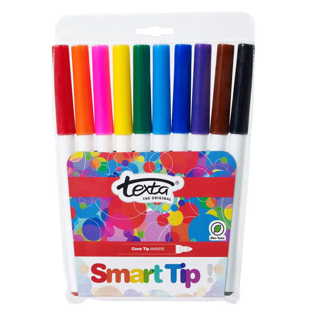 Texta The Original Smart Bullet Tip Markers [10-Pieces] 1