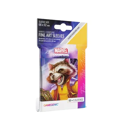 Gamegenic Marvel Champions Fine Art Sleeves Rocket Raccoon 1