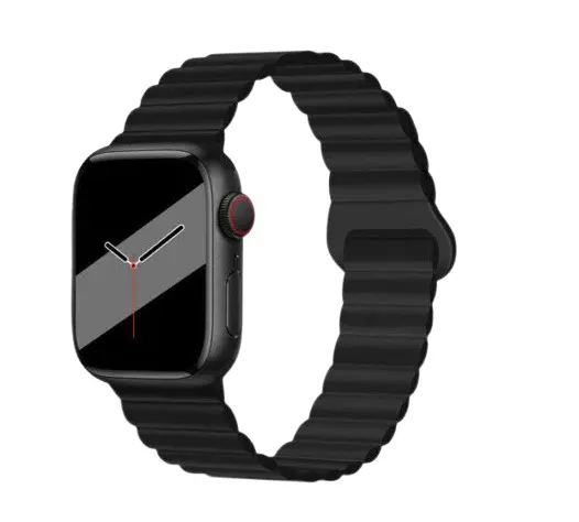 Hoco Apple Watch Silicon Magnetic Band For Series 38 / 40 / 41 / 42 Mm (Black) 1