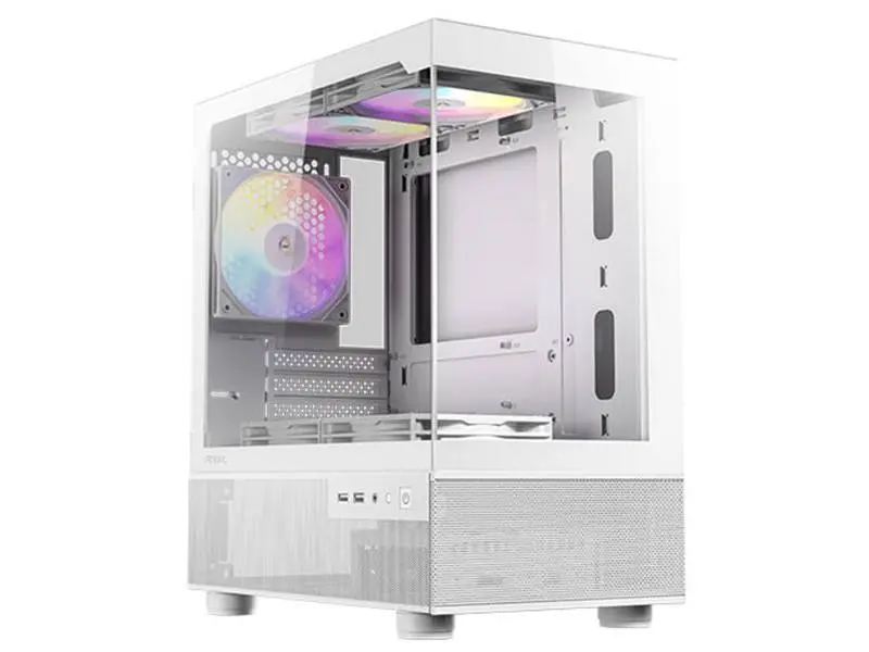 Antec Cx200m Rgb Elite Micro-Atx Gaming Case - White 1