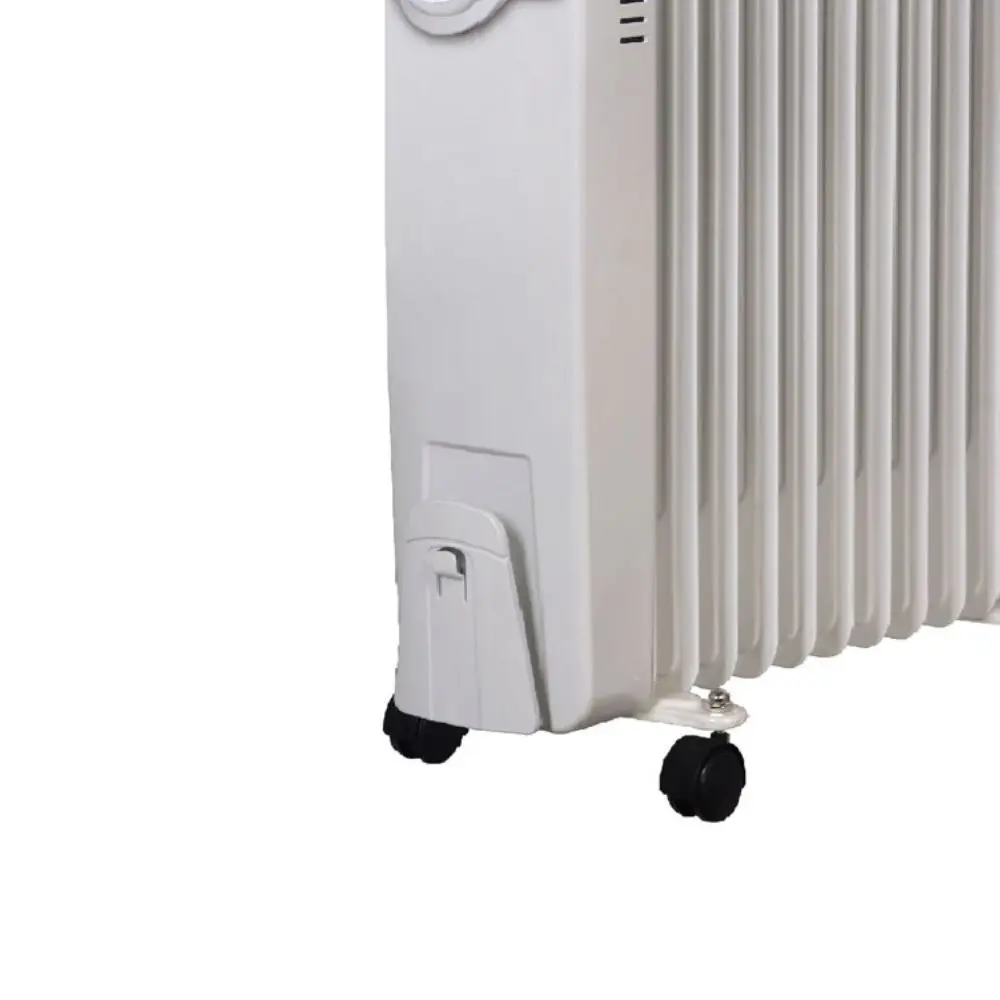 Heller 2400W Portable Electric Oil Heater Heating 11 Fin 24H Timer (White) 2