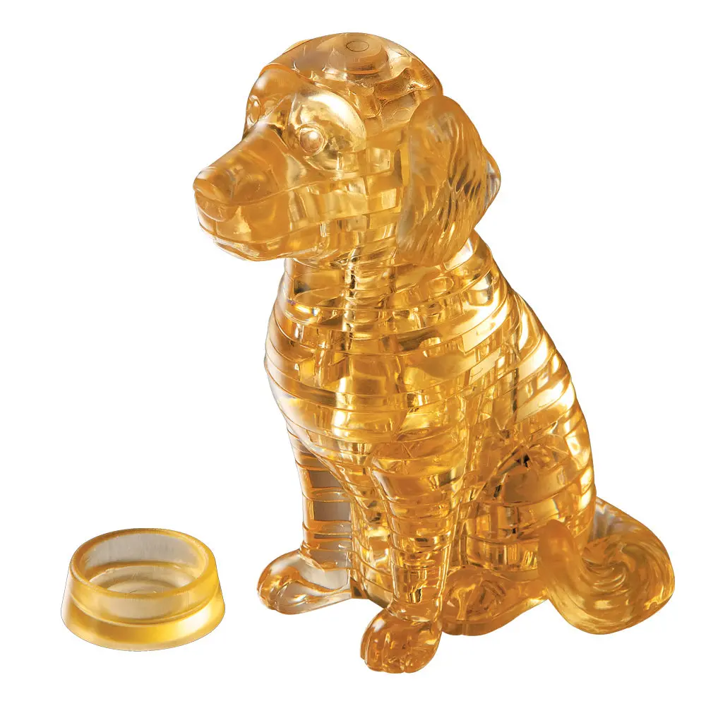 3D Crystal Puzzle: Golden Retriever 1