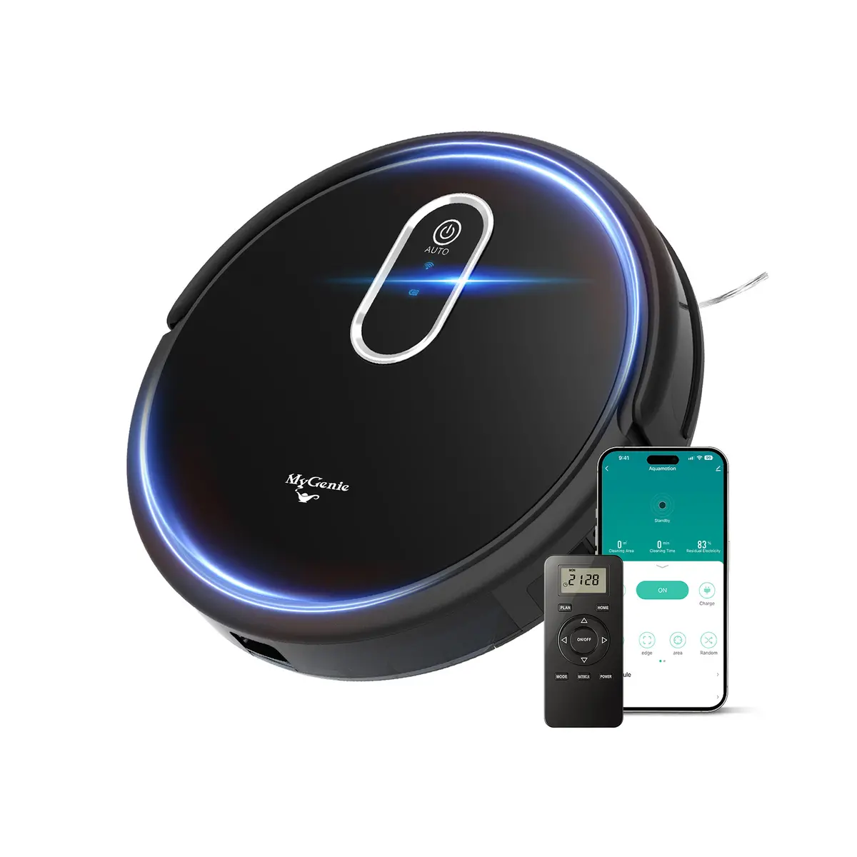 Mygenie Hydraclean Robotic Vacuum (Black) 1