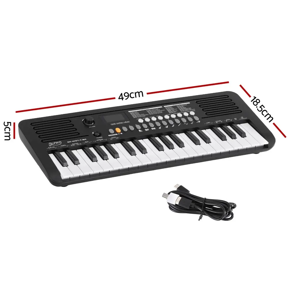 Alpha 37-Key Digital Piano Keyboard Electric (Black) 2