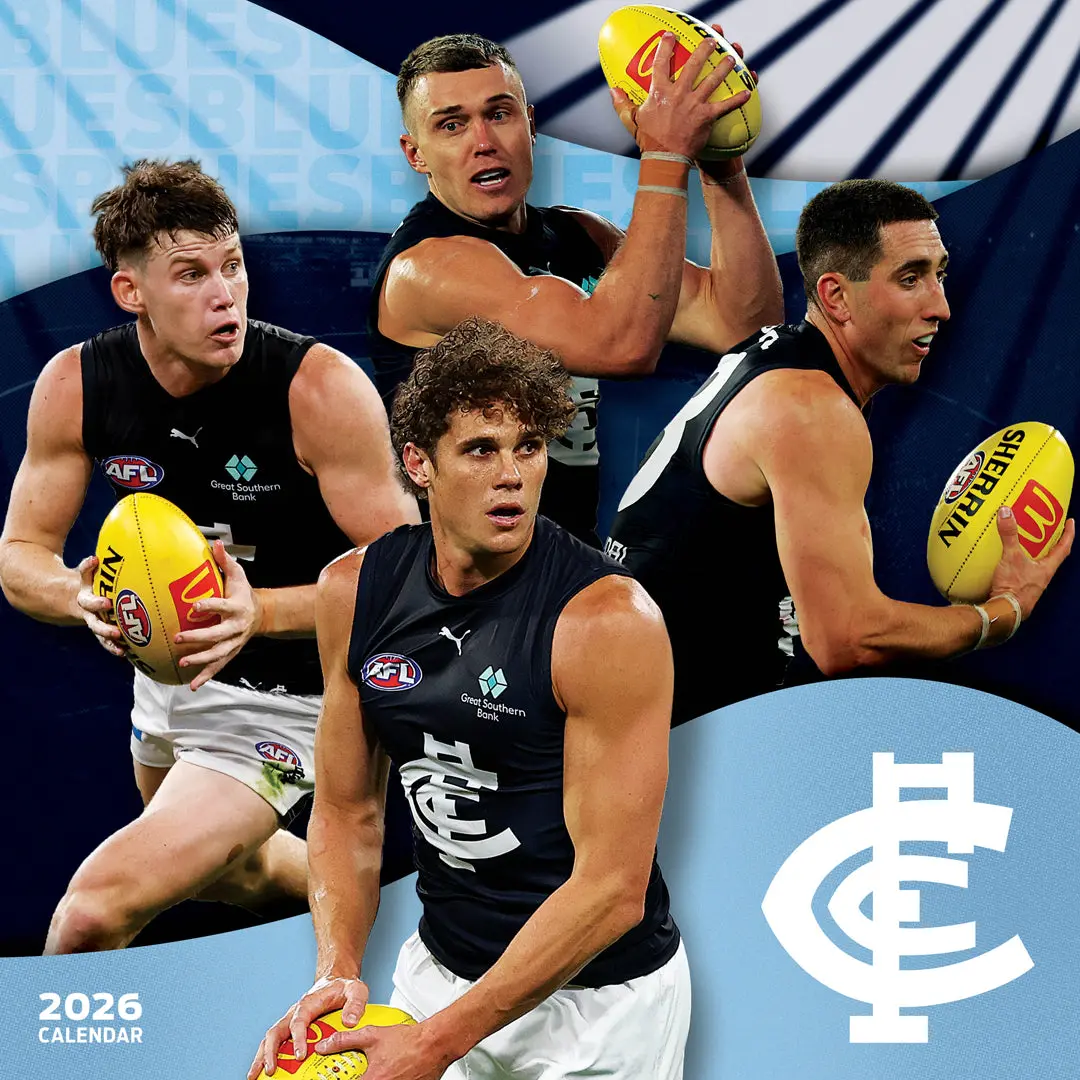 Paper Pocket Afl Carlton Blues 2026 Calendar 1