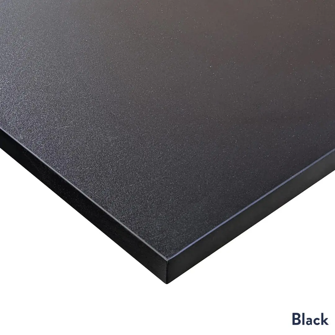 Desky Eco L-Shape Melamine Sit Stand Desk 180 X 175 Cm Black Top And Space Grey Leg 2