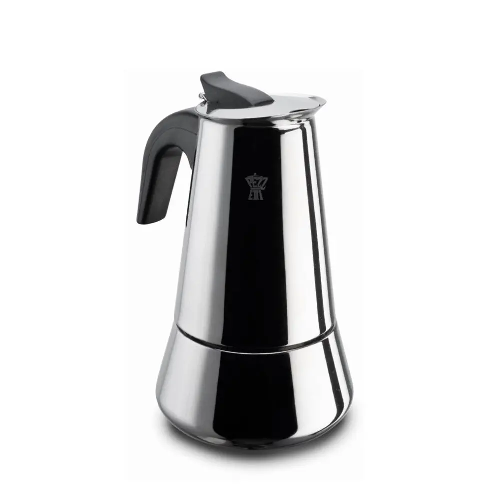 Pezzetti 6-Cup Stainless Steel Stovetop Espresso Coffee Maker W/ Handle Silver 1