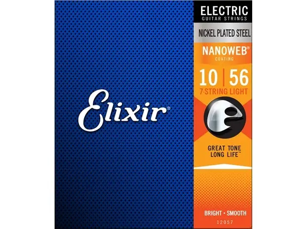 Elixir #12057 Electric 7 Strings Nano Nickel Plated Steel 10-56 Light 1