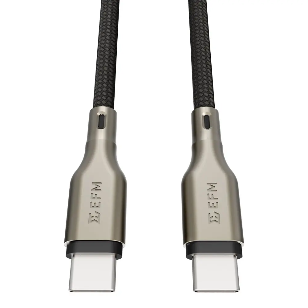 Efm 140W Pro Power And Data Usb-C Cable - With 2M Braided Cable - Black 1