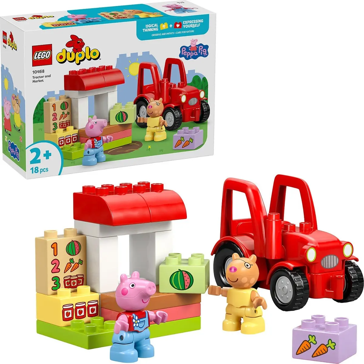 Lego 10468 Peppa Pig Tractor And Market - Duplo 1