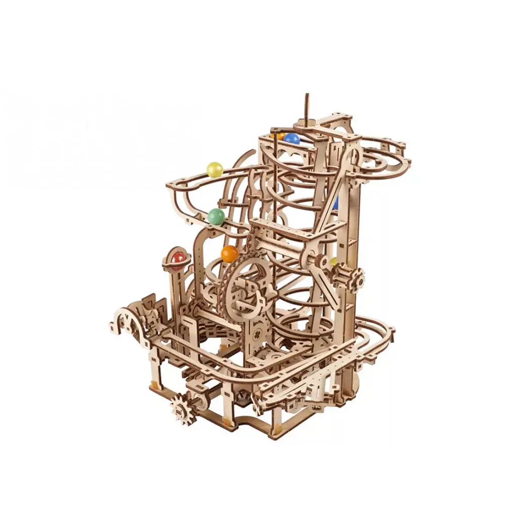 Ugears Marble Run Spiral Hoist Mechanical Wooden Puzzle Model Kit 1