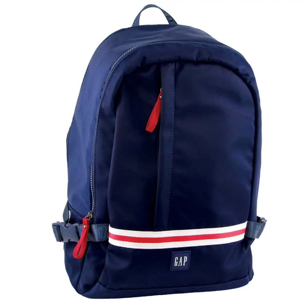 Gap Men's Nylon Travel/School & Casual Backpack Bag W/ Zip Pocket 28X40cm Navy 1