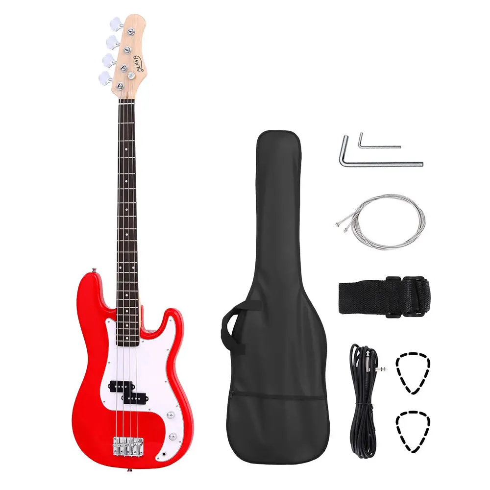 Alpha Electric Guitar Bass  47 Inch Red 1