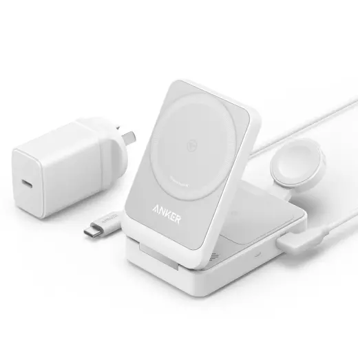 Anker Maggo Foldable 3-In-1 Wireless Charging Station With Qi2 1