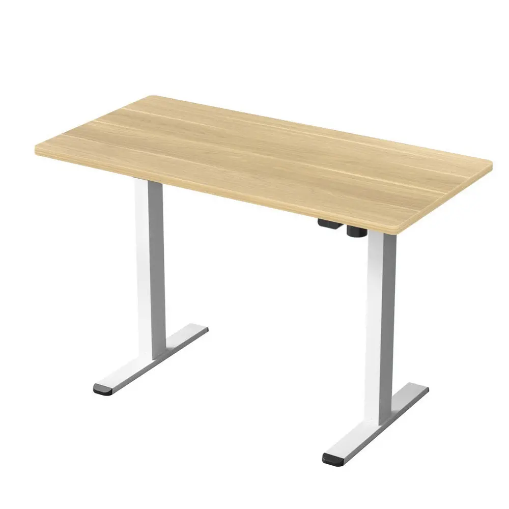 Artiss Standing Desk Motorised Sit Stand Desks White Oak 120Cm 1