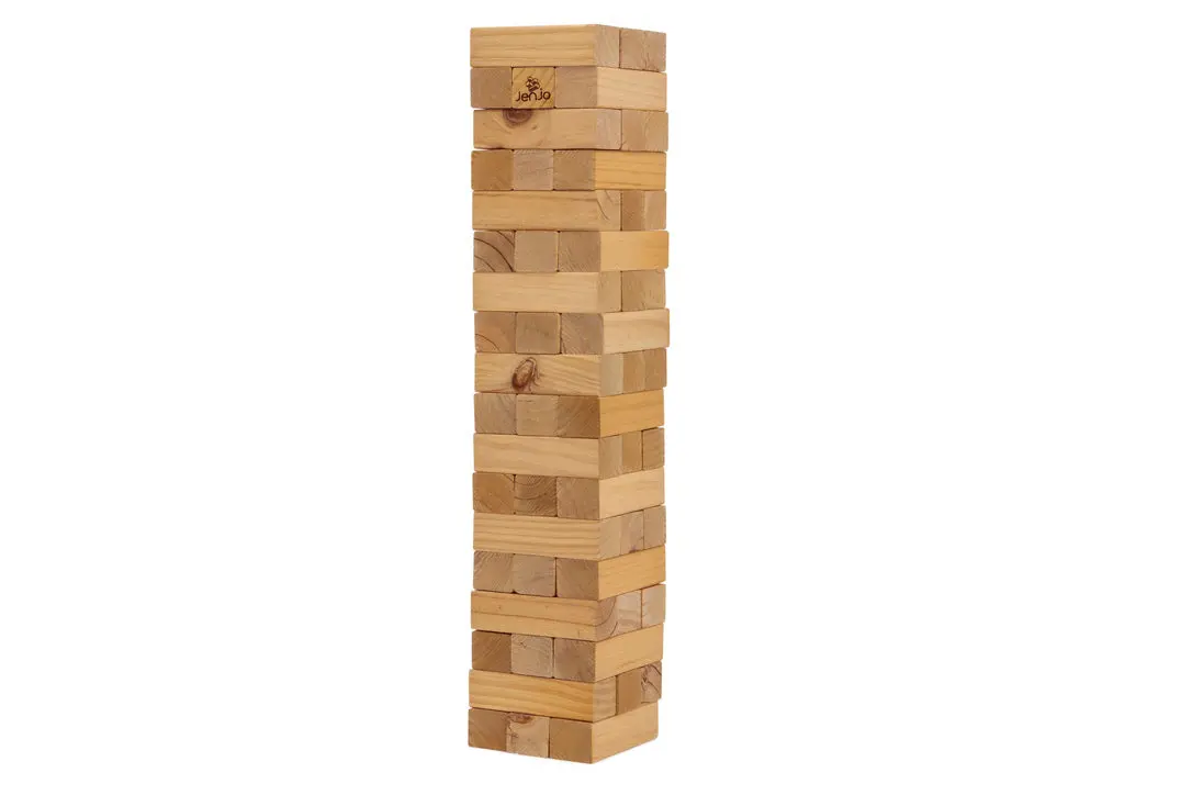 Jenjo Games 54 Piece Giant Jenjo Outdoor Wooden Block Game 91Cm 1