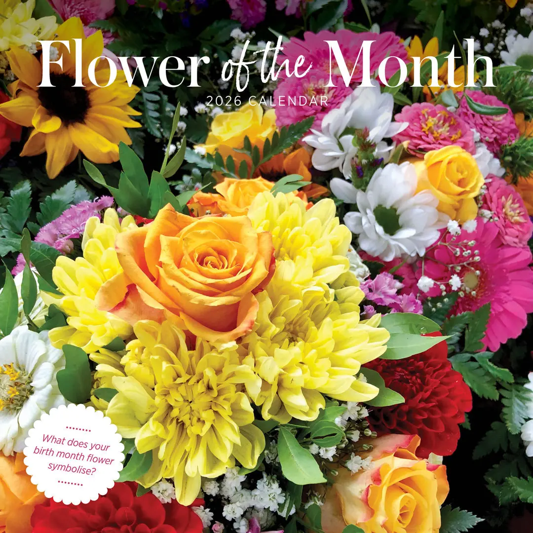 Paper Pocket Flower Of The Month 2026 Calendar 1