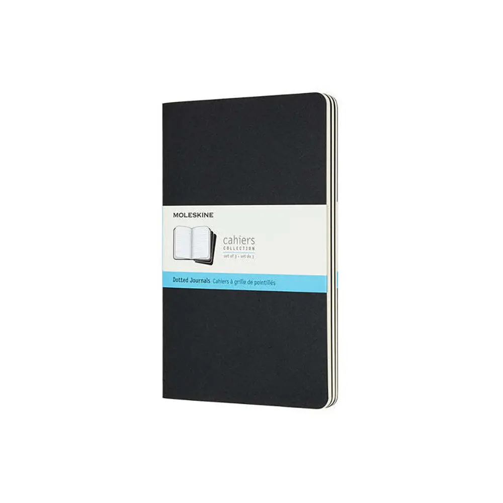 Moleskine Cahier Soft Cover Notebook Dot Grid Set Large (Black) [3-Pieces] 1