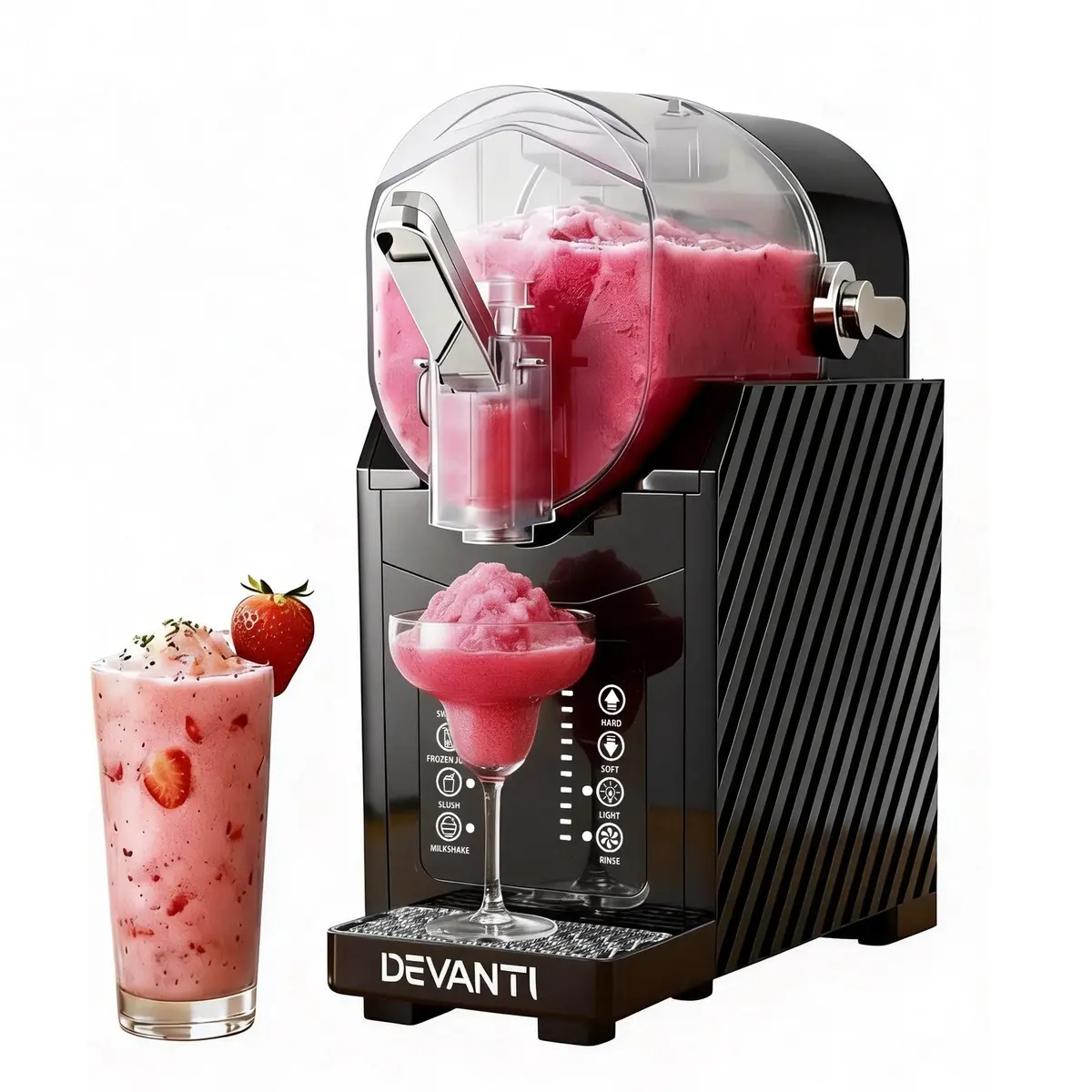 Devanti 1.8L Slushie Machine Maker Frozen Smoothies Milkshakes (Black) 1