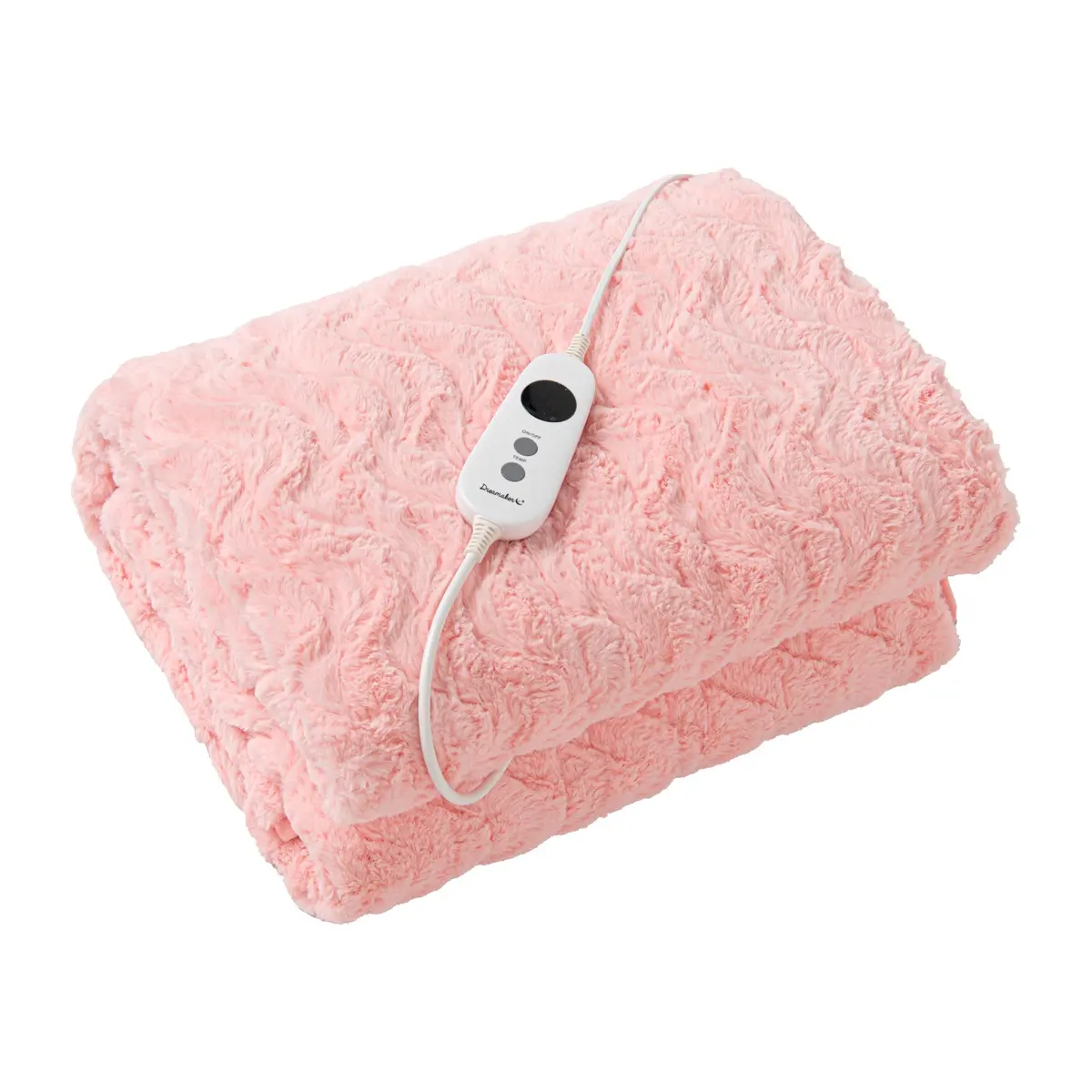 Dreamaker 500Gsm Faux Fur Electric Heated Throw Blanket [180X200cm] (Pink) 1