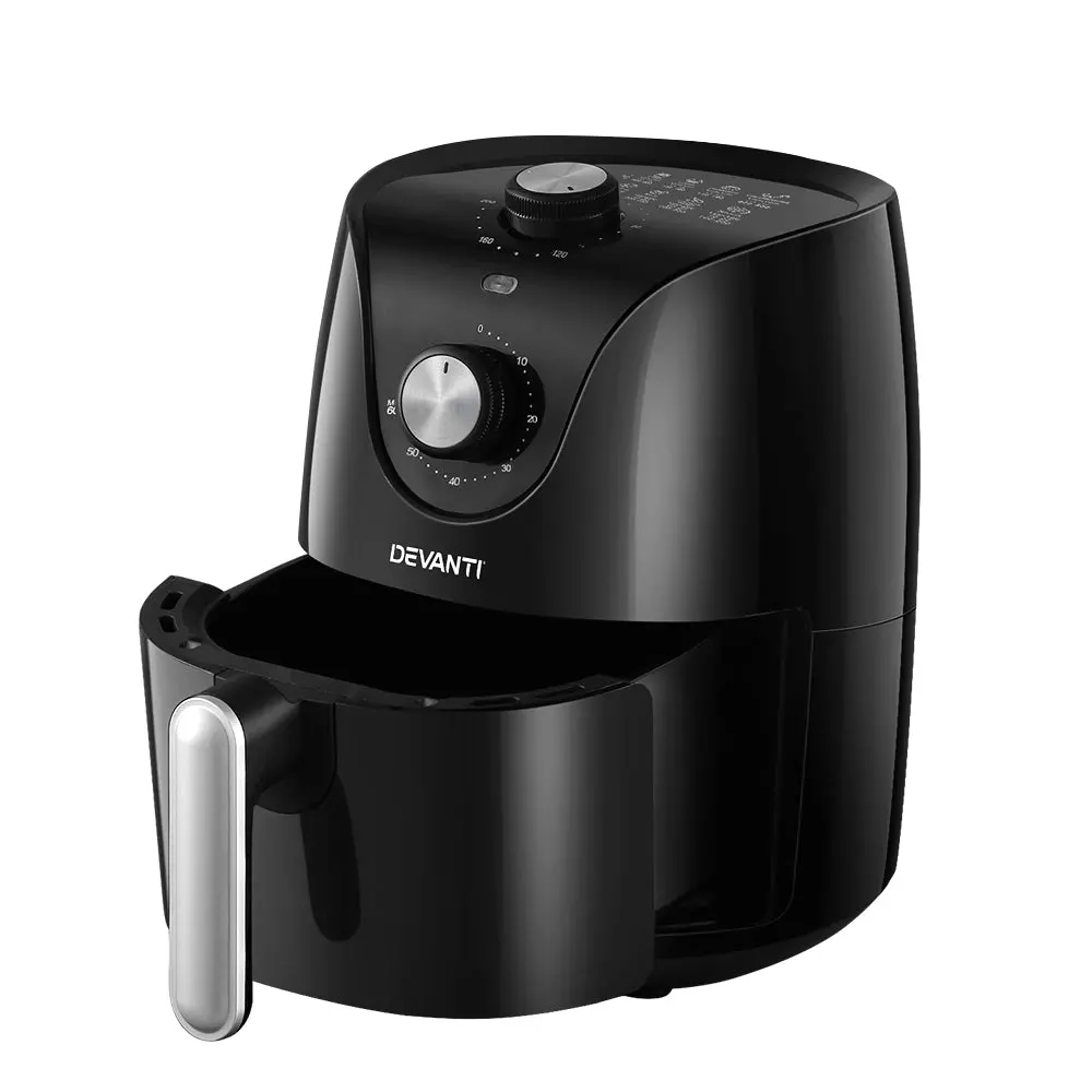 Devanti Air Fryer 2.5L Knob Fryers 1