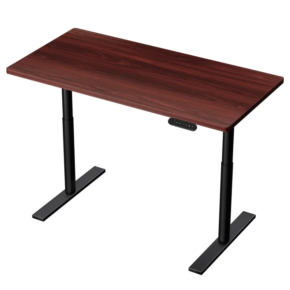 Artiss Standing Desk Motorised Electric Dual Motor Walnut 120Cm 1