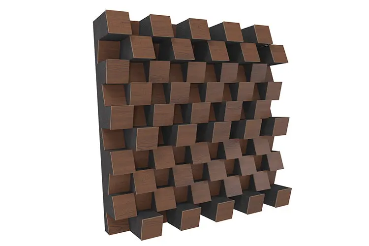 Elite Sound Acoustics 120Mm Diffuser Panel Foam Laminate (Nut) 1