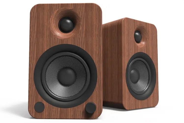 Kanto Yu4 140W Powered Speakers With Bluetooth And Phono Preamp (Walnut) 1