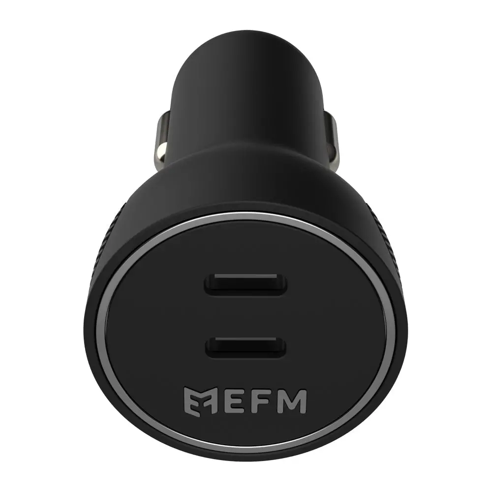 Efm 60W Dual Port Car Charger With Power Delivery & Pps (Black) 2