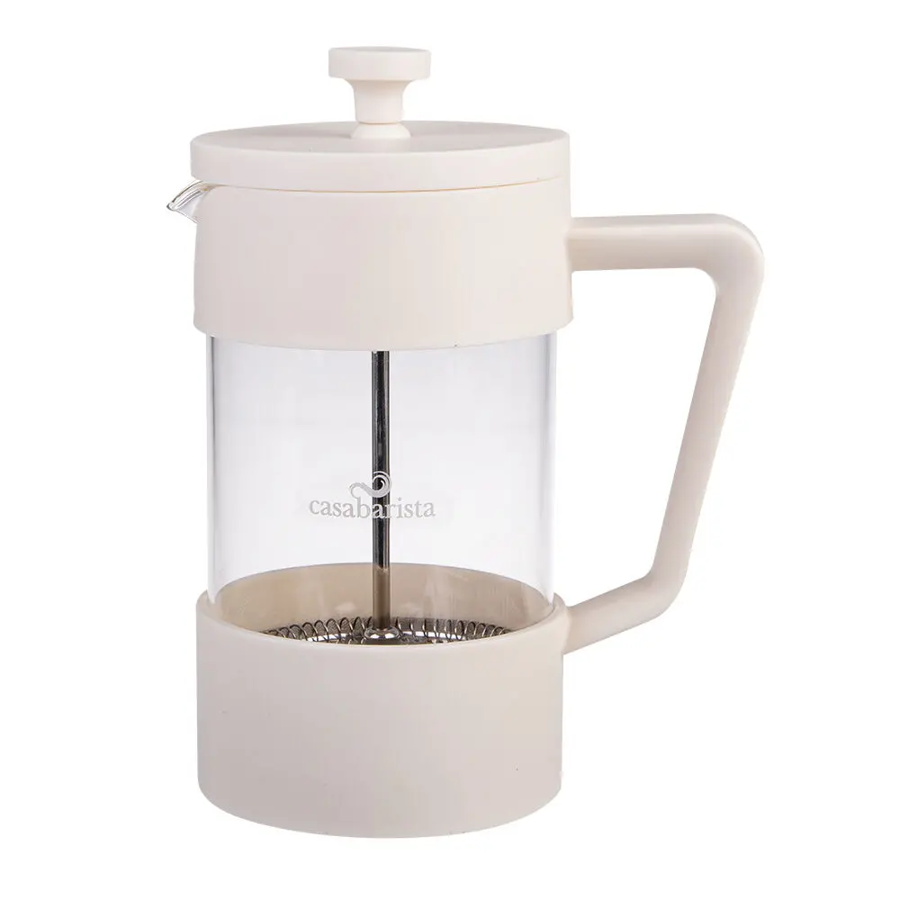 Casabarista Oslo Accent Stainless Steel Coffee Plunger 5 Cup 600Ml Cream 1