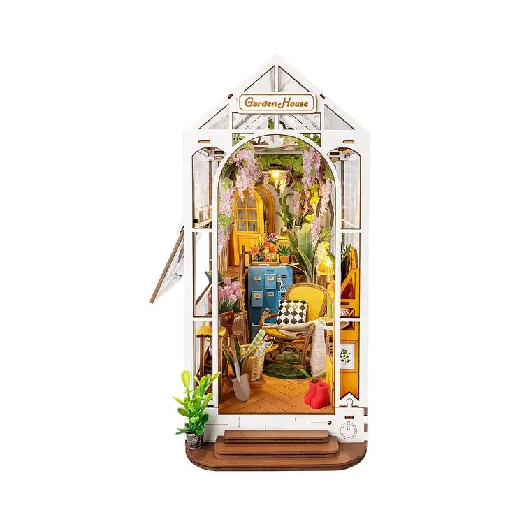 Robotime Diy 3D Bookends Garden House 1