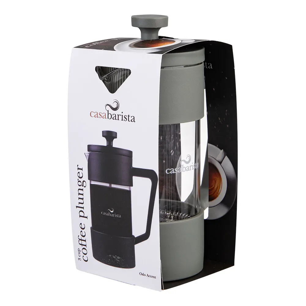 Casabarista Oslo Accent Stainless Steel Coffee Plunger 3 Cup 350Ml Eucalypt 2