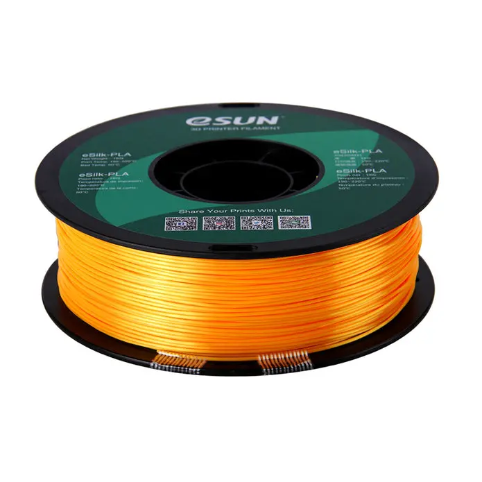 Esun Silk Pla 3D Print Filament 1.75Mm 1Kg - Dark Yellow 1