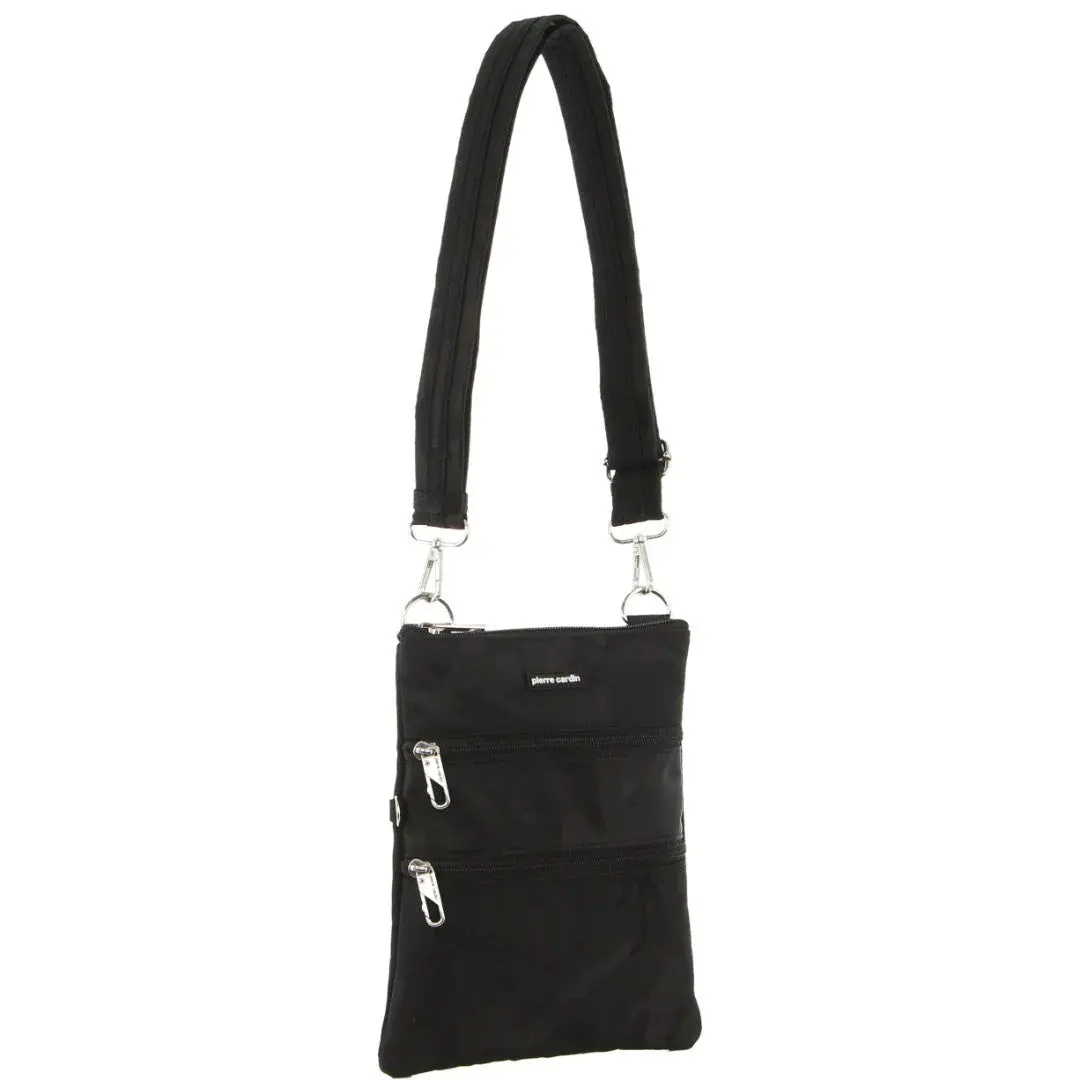 Pierre Cardin Anti-Theft Cross Body Bag - Black/Camo 1