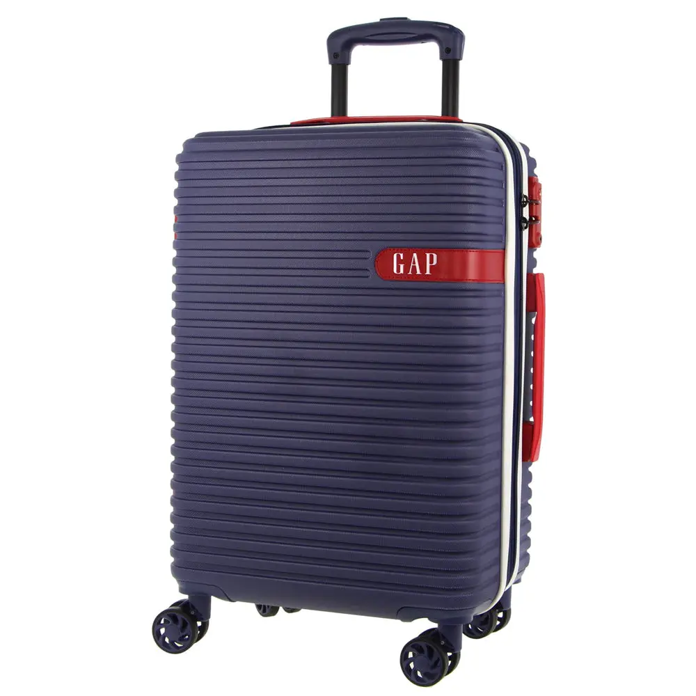 Gap Hard-Shell Suitcase 4 Wheel Hidden Pocket Cabin Luggage 56Cm Navy 1