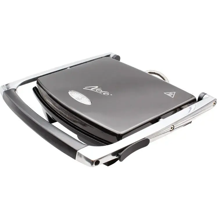 Nero Sandwich Press 4 Slice Non-Stick Toaster Stainless Steel Black 1
