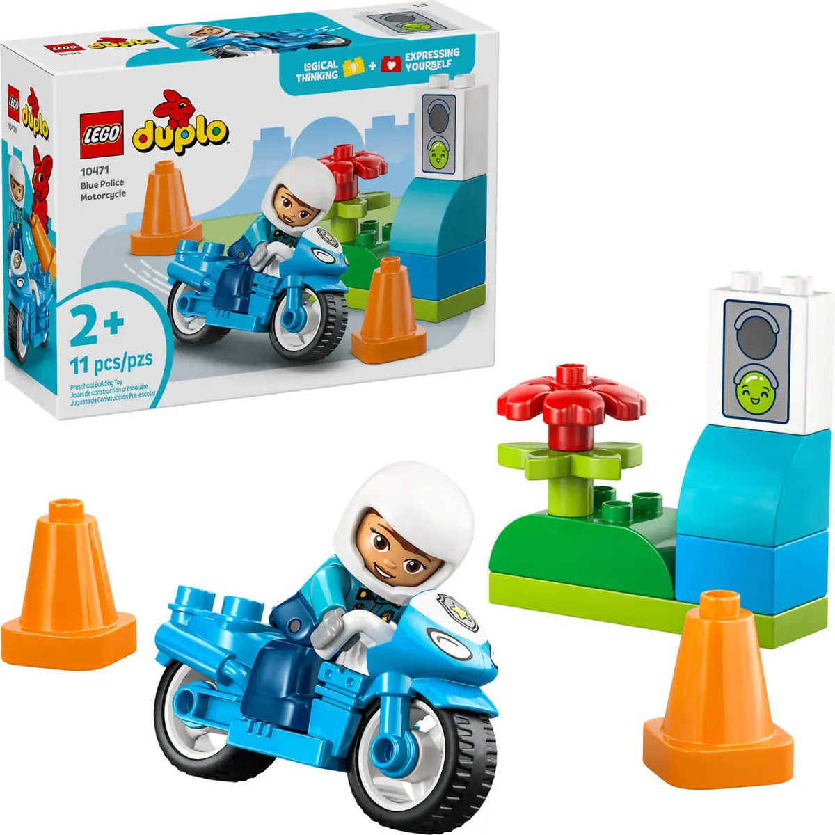Lego 10471 Blue Police Motorcycle - Duplo 1