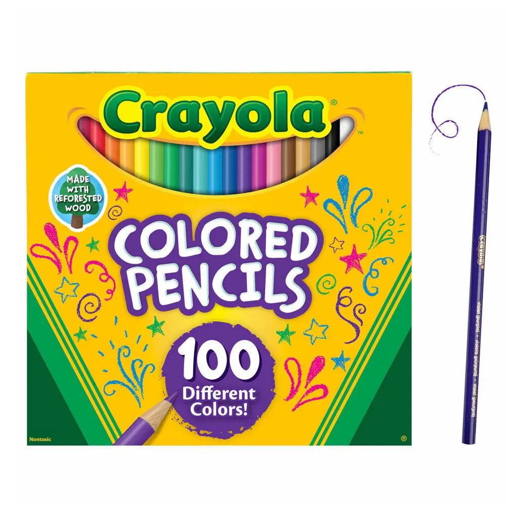 100Pc Crayola Coloured Pencils 3+ 1