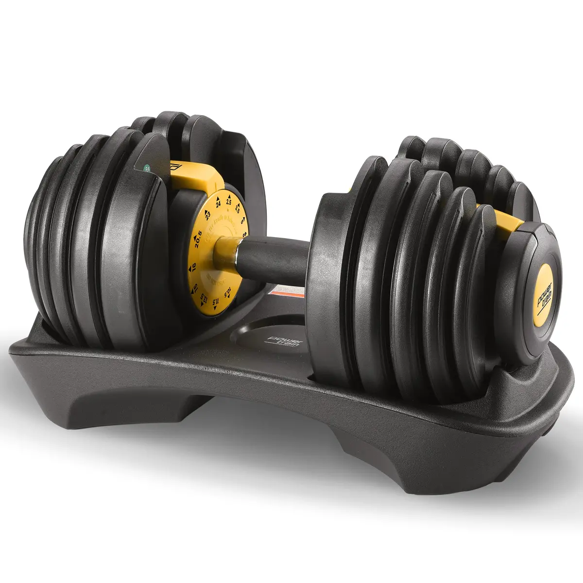 Powertrain 24Kg Adjustable Dumbbell Home Gym Exercise Weights Free Workout (Gold) 1